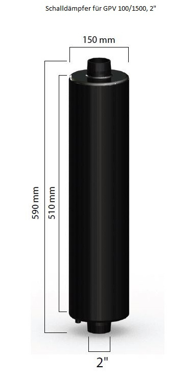 25713083 Geräuschdämpfer 2" GPV 1000/1500  2"  ltr/min