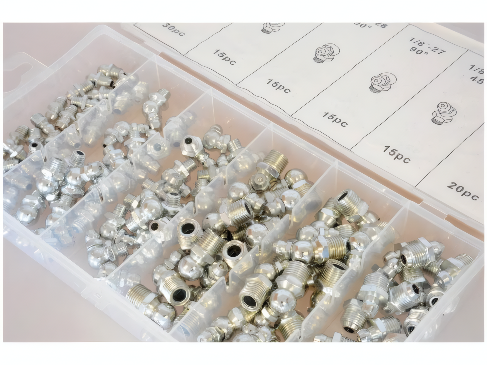 Schmiernippel-Set zöllig | 110 Stück