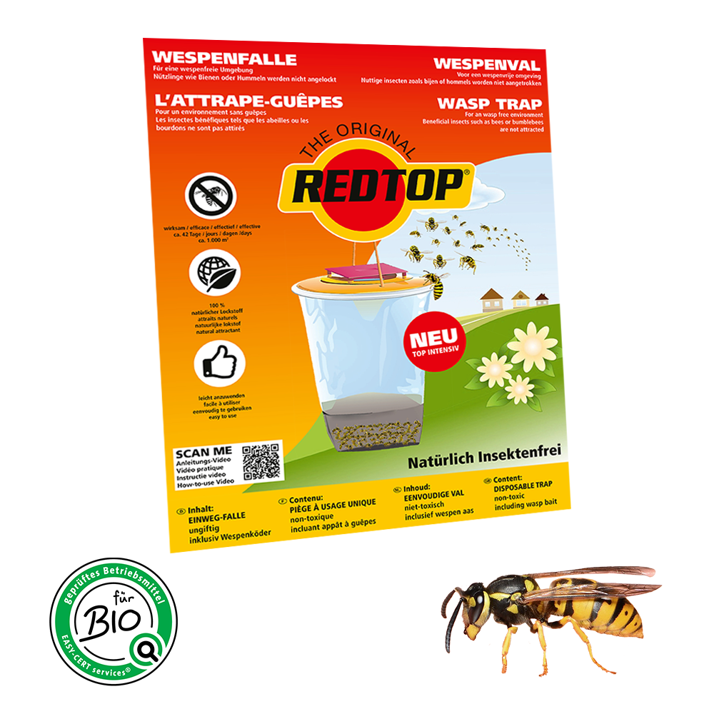 REDTOP® Wespenfalle - 3 L (Einwegmodell)3L