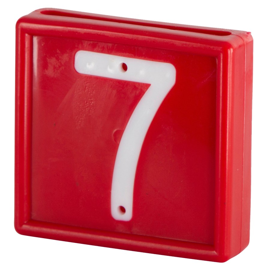 Nummernblock 10 St. zum einschlaufen in Halsband bis 40 mm rot Nr. 7