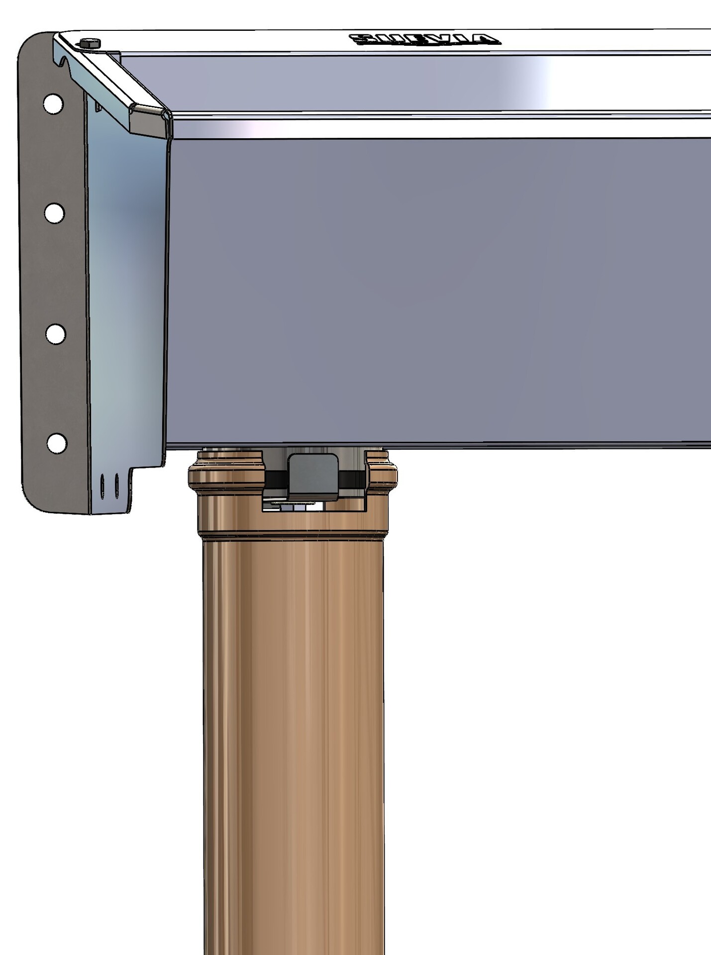 Kompakt-Trog 100 cm Ablauf Ø100 mm Möglichkeit 100 mm Abflussrohr zu installieren