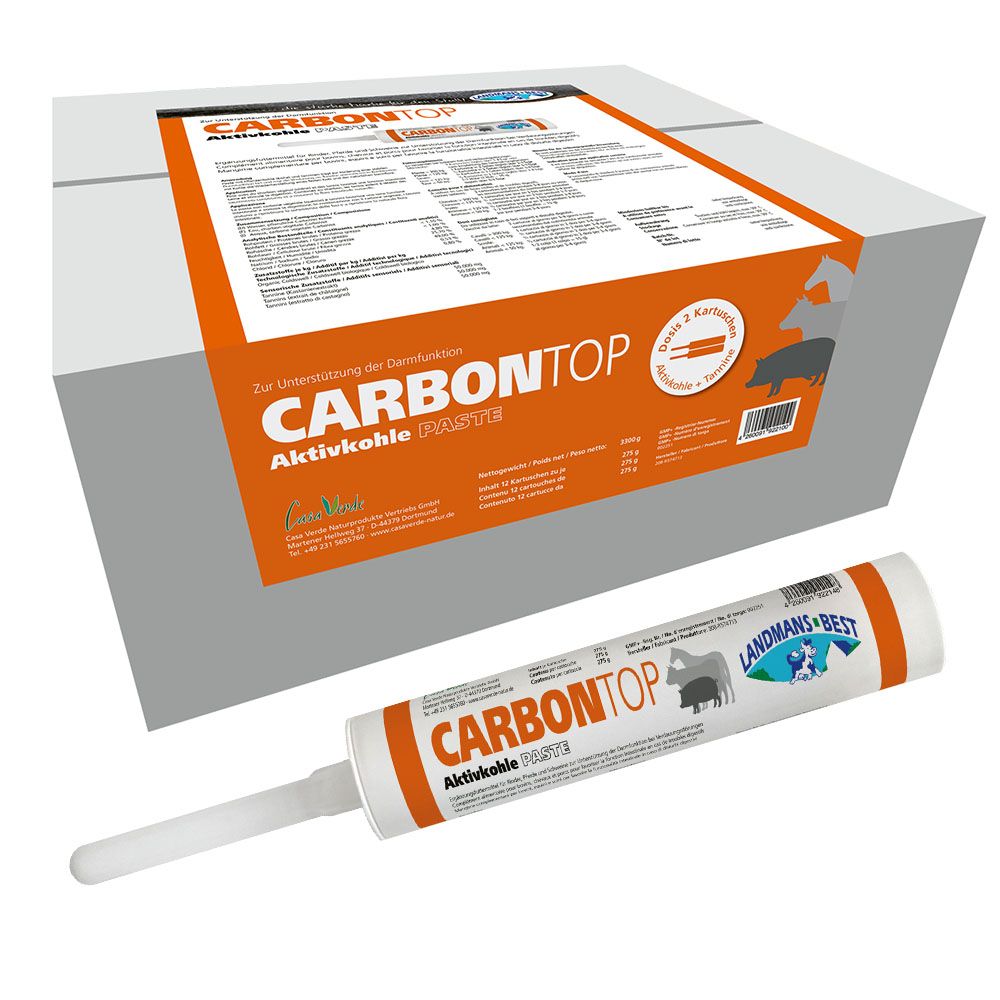 Carbontop-Aktivkohle Paste  Rinder, Pferde, Schweine 12er Packung Carbontop-Aktivkohle Paste  Rinder, Pferde, Schweine 12er Packung
