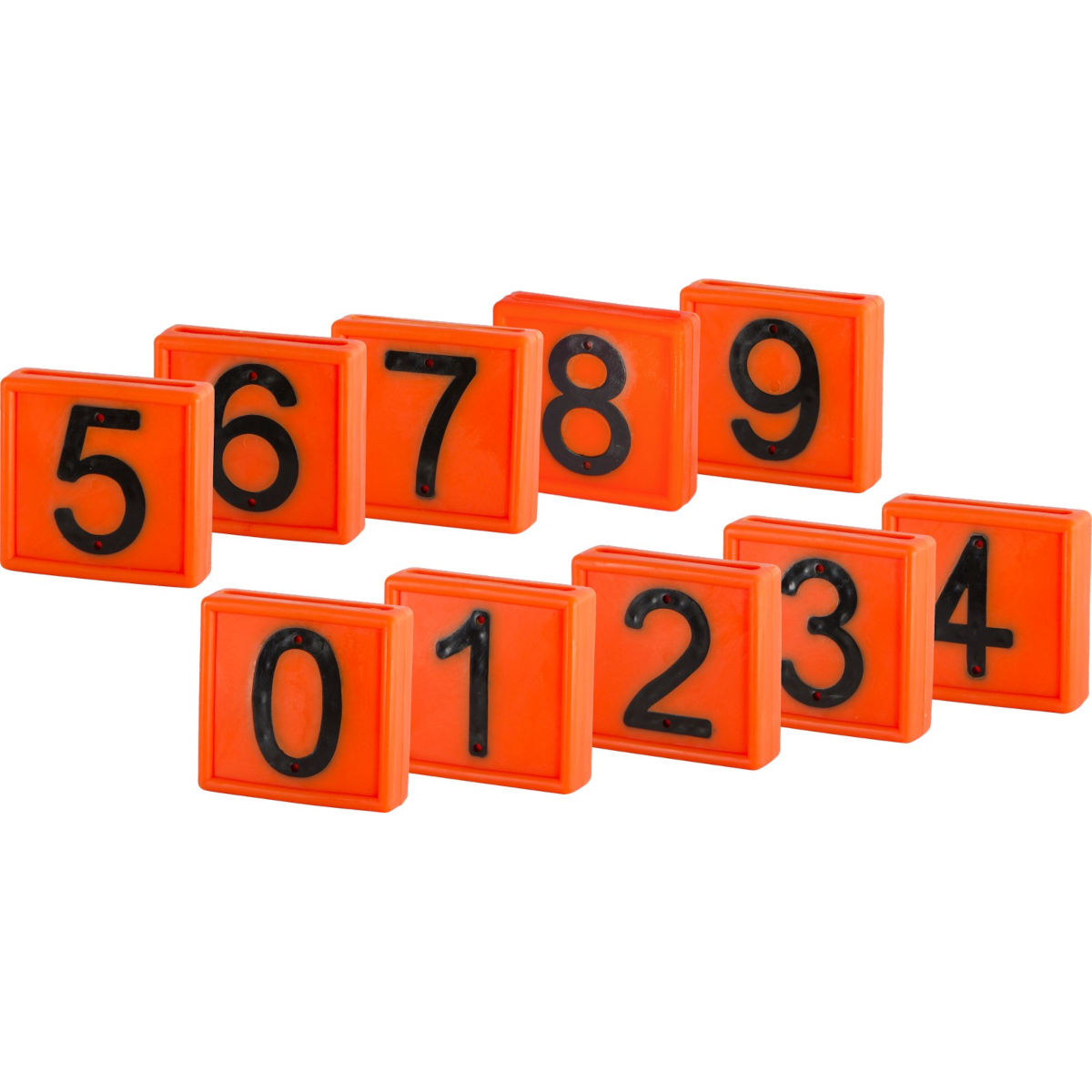 Nummernblock 10 St. zum einschlaufen in Halsband bis 40 mm orange