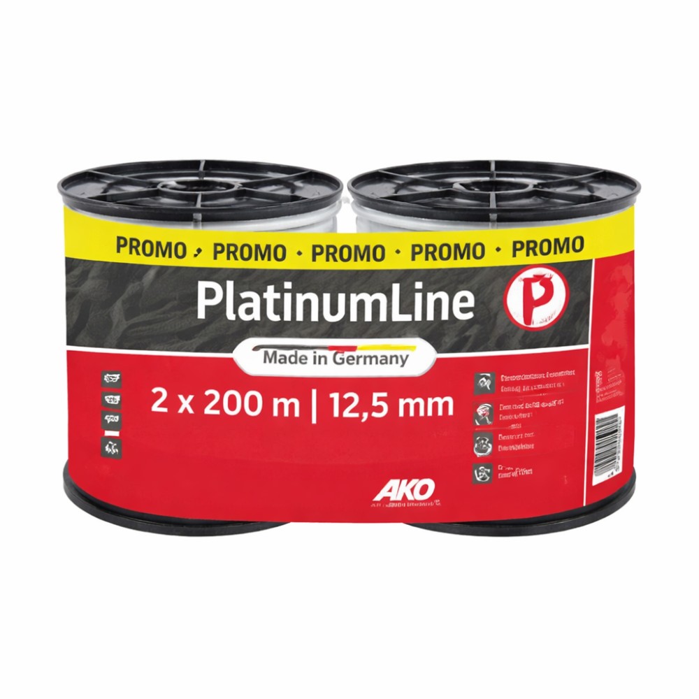 Weidezaunband PlatinumLine | 2 x 200 m x 12,5 mm | weiß - blau