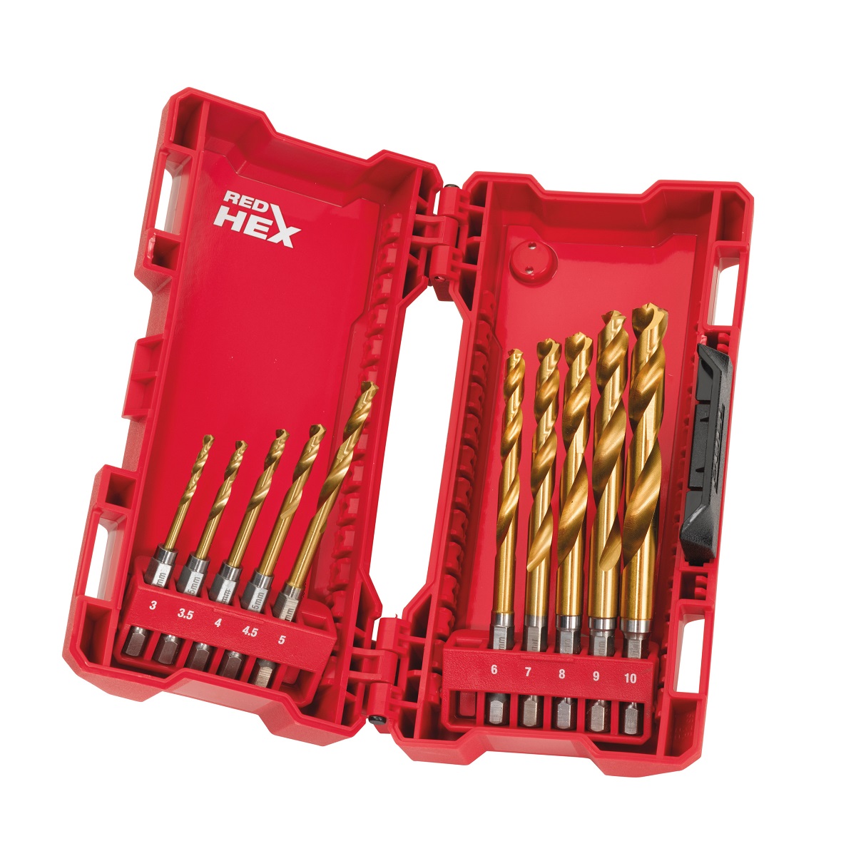 SHOCKWAVE™ HSS-G TiN Red Hex Metallbohrerset (10-TEILIG)