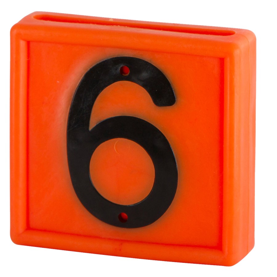 Nummernblock 10 St. zum einschlaufen in Halsband bis 40 mm orange