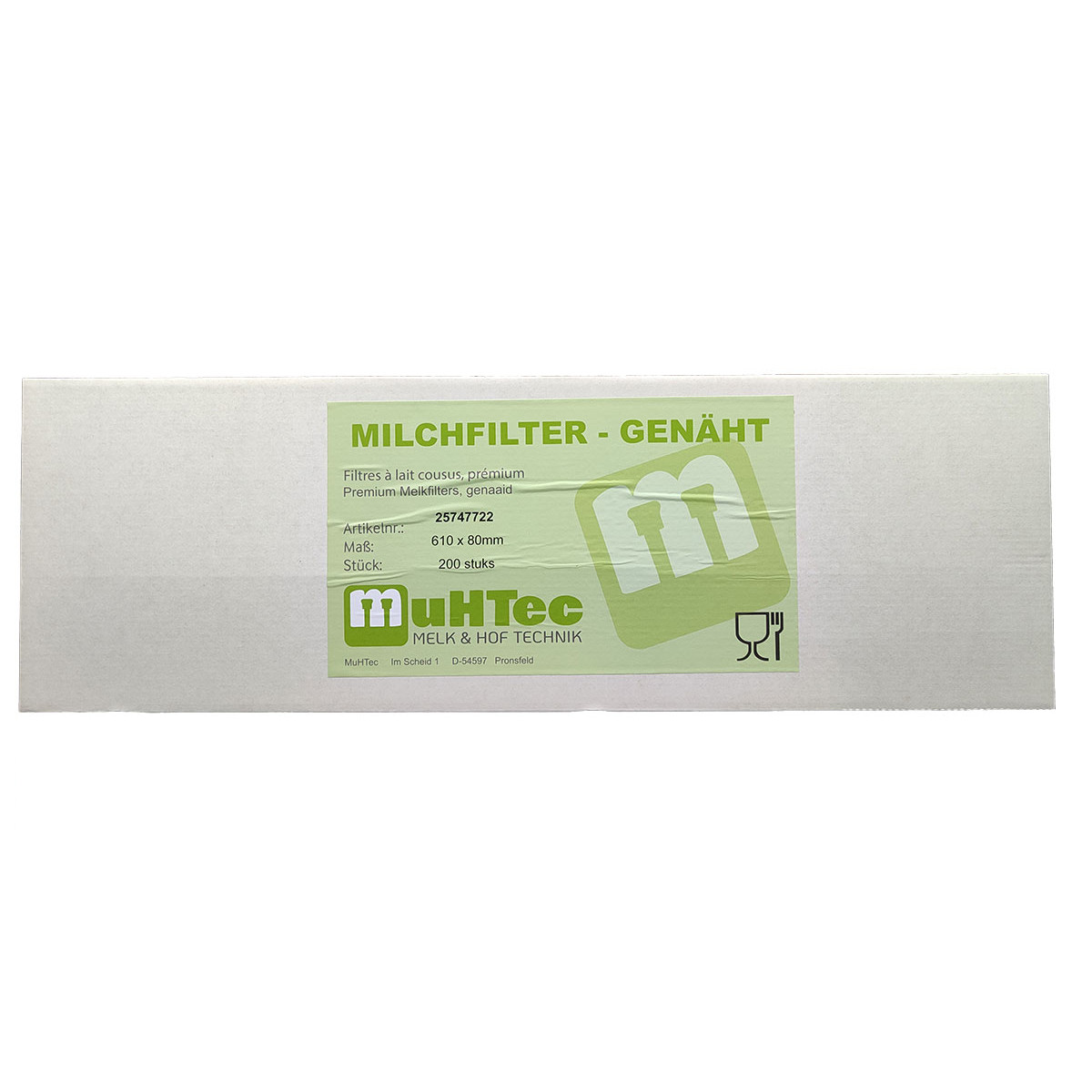 25747722 Milchfilter Melkanlage genäht 610x80mm 200 St. Milchfilter