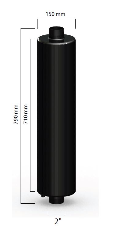 Schalldämpfer für GPV Vakuumpumpe 2 "  2200-3300 ltr/min
