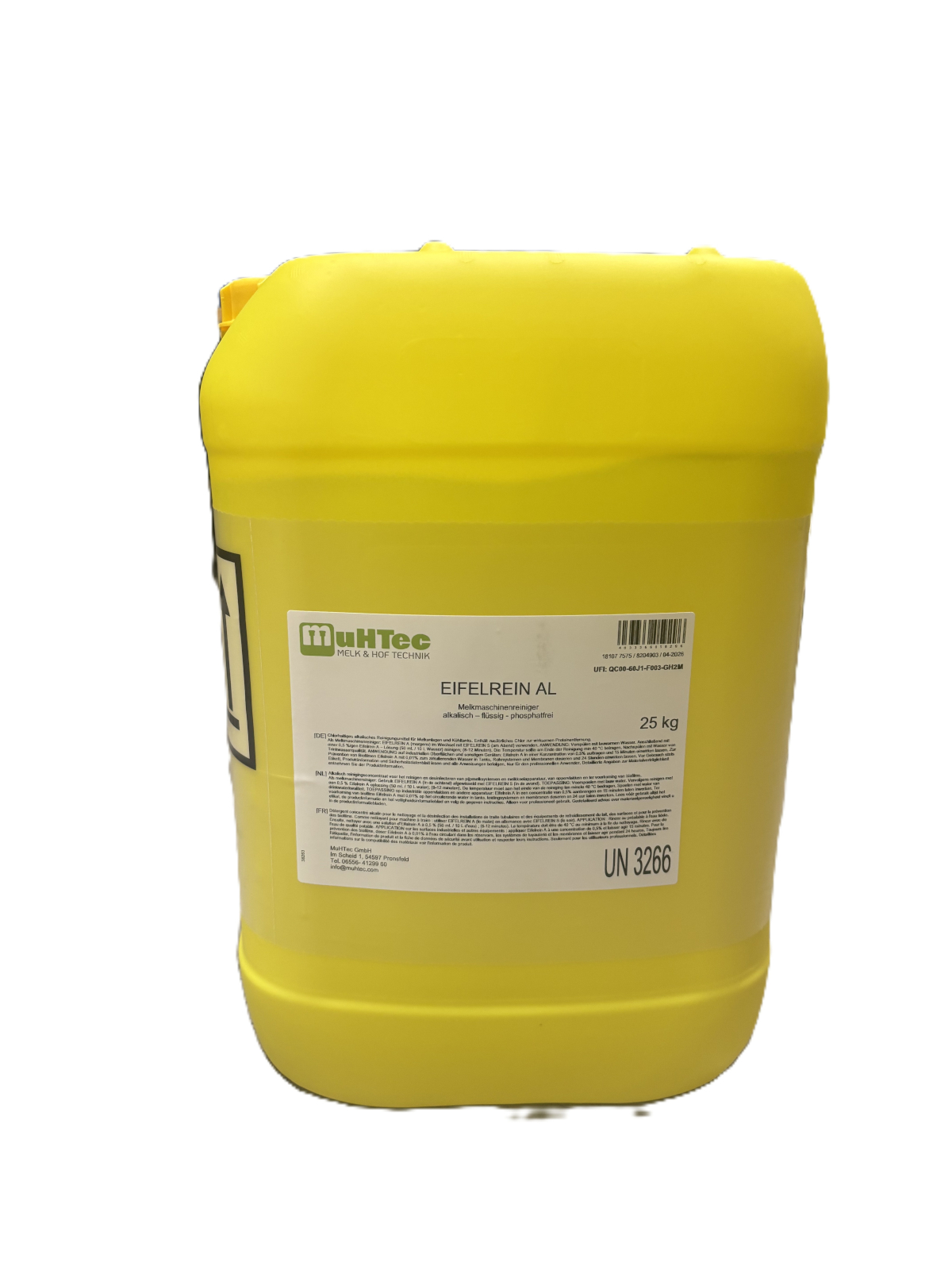 Eifelrein AL | Melkanlagenreiniger & Milchtankreiniger | 25 kg | QAV-frei