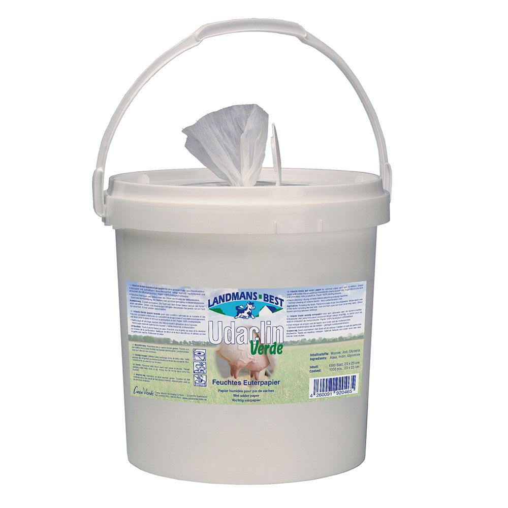 UDACLIN® Verde | feuchte Eutertücher | Eimer 1000 Blatt