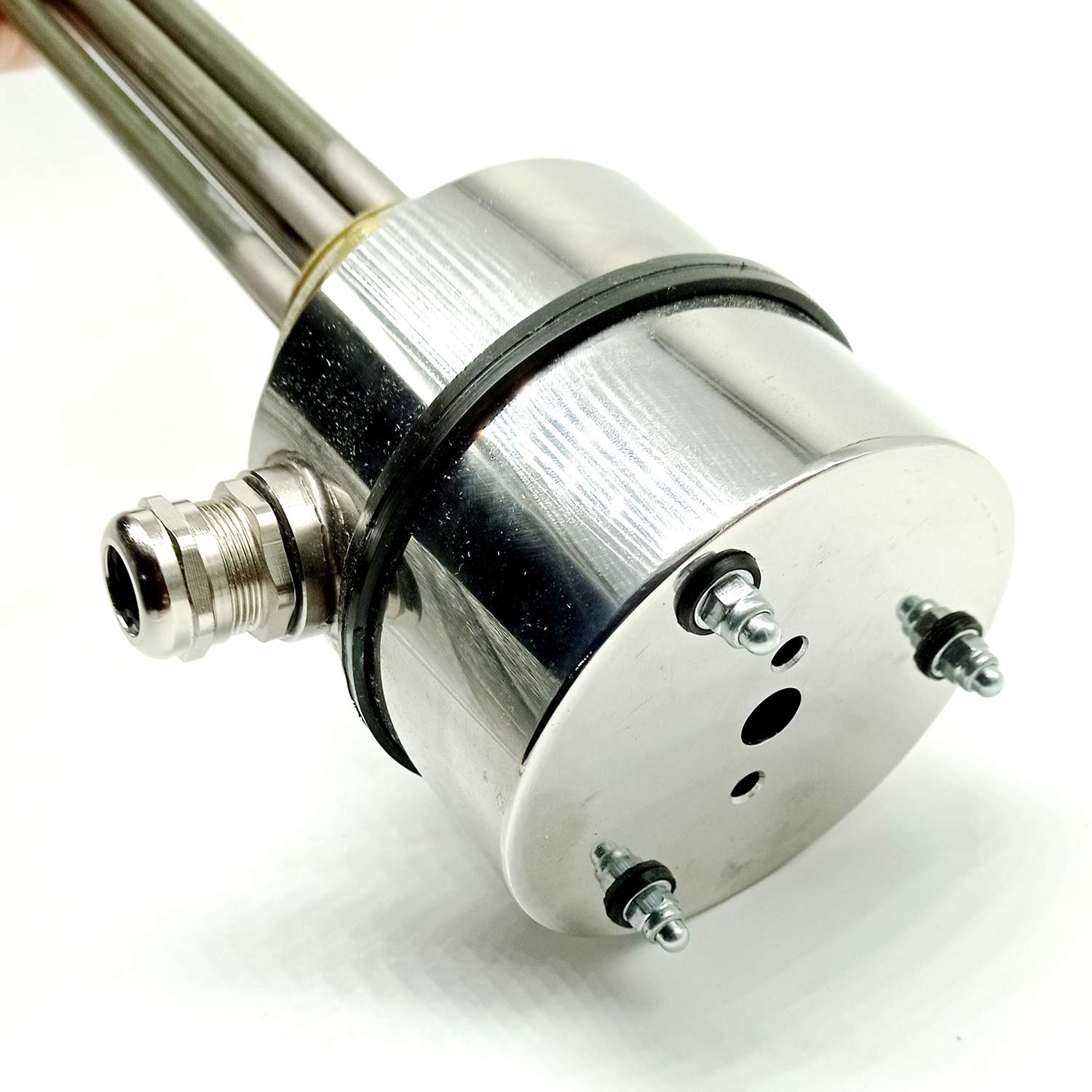 Kopfansicht Einschraubheizkörper 9 kW - AW 1000 1 1/2" Etscheid Tankreinigung