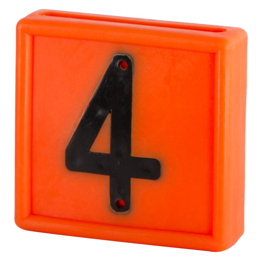 Nummernblock 10 St. zum einschlaufen in Halsband bis 40 mm orange