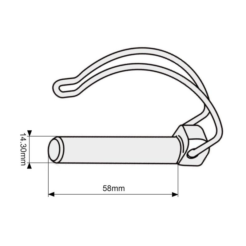 Klappsplint, Stift Ø14,3 x 58mm
