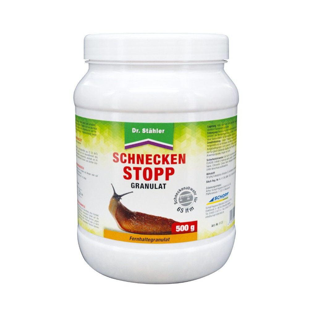 Schnecken Stopp Granulat | 500 g | Schneckenabwehr | Dr.Stähler