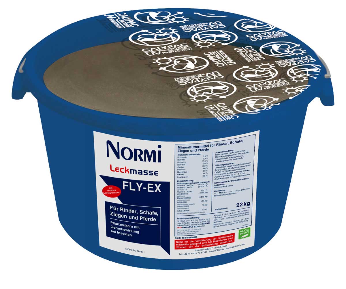 Normi Leckmasse Fly EX Futter gegen Fliegen / Insekten Normi Leckmasse Fly EX Futter gegen Fliegen / Insekten