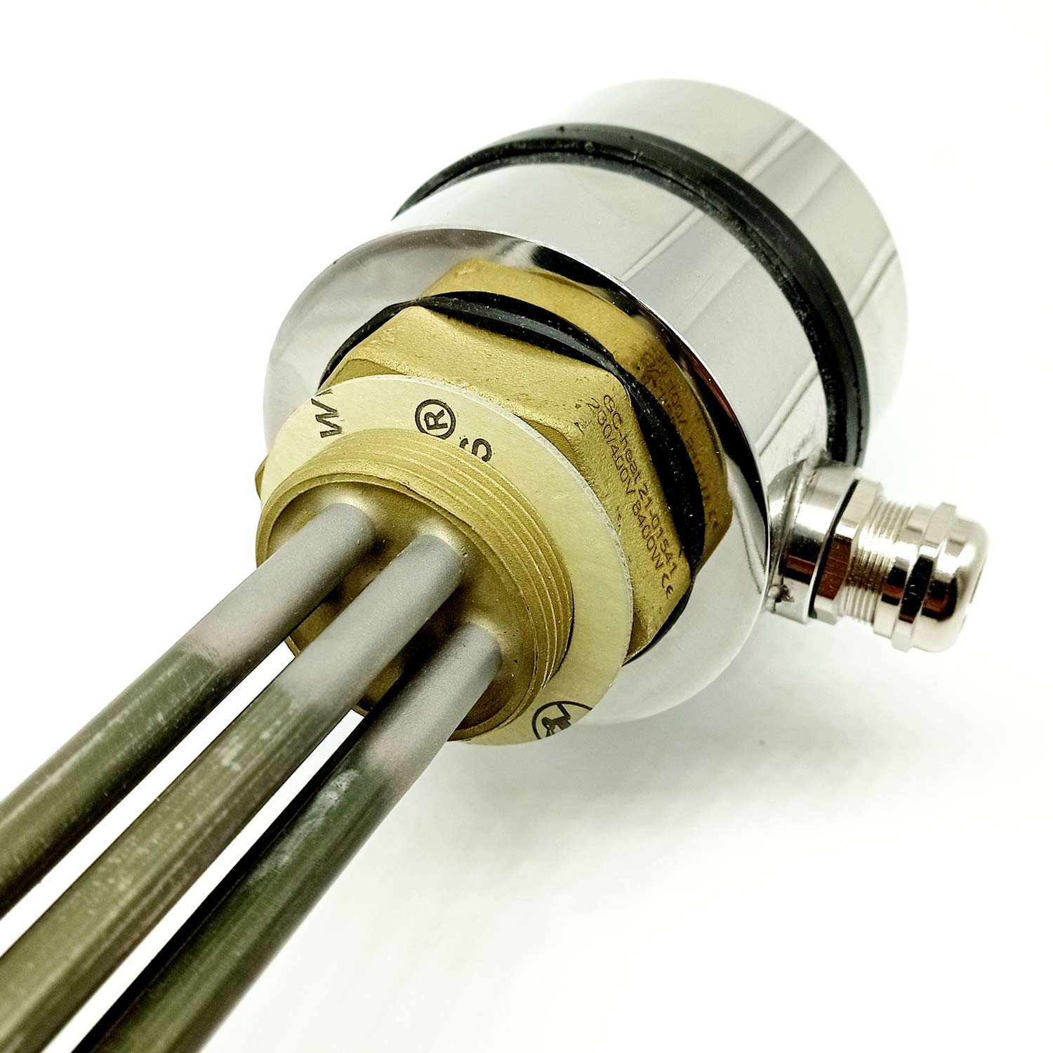 Detail Gewindeansicht Einschraubheizkörper 9 kW - AW 1000 1 1/2" Etscheid Tankreinigung