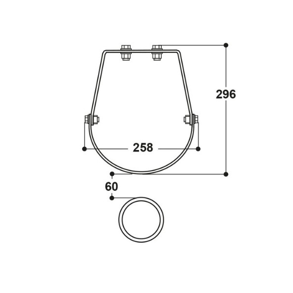 Suevia Stahlständer verzinkt | für Tränkebecken Mod. 25R | Höhe 60 cm