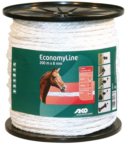 25748780 Weidezaunseil EconomyLine 8 mm 200 m