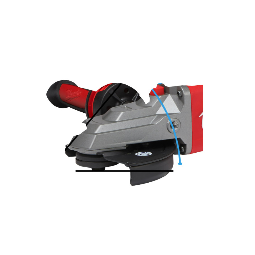 Milwaukee M18 FSAGF125XB-0X Akku-Flachkopf-Winkelschleifer mit Bremse