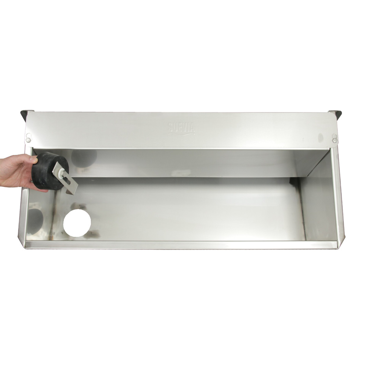 Kompakt-Trog 100 cm Ablauf Ø100 mm von obenmit Ablaufstopfen