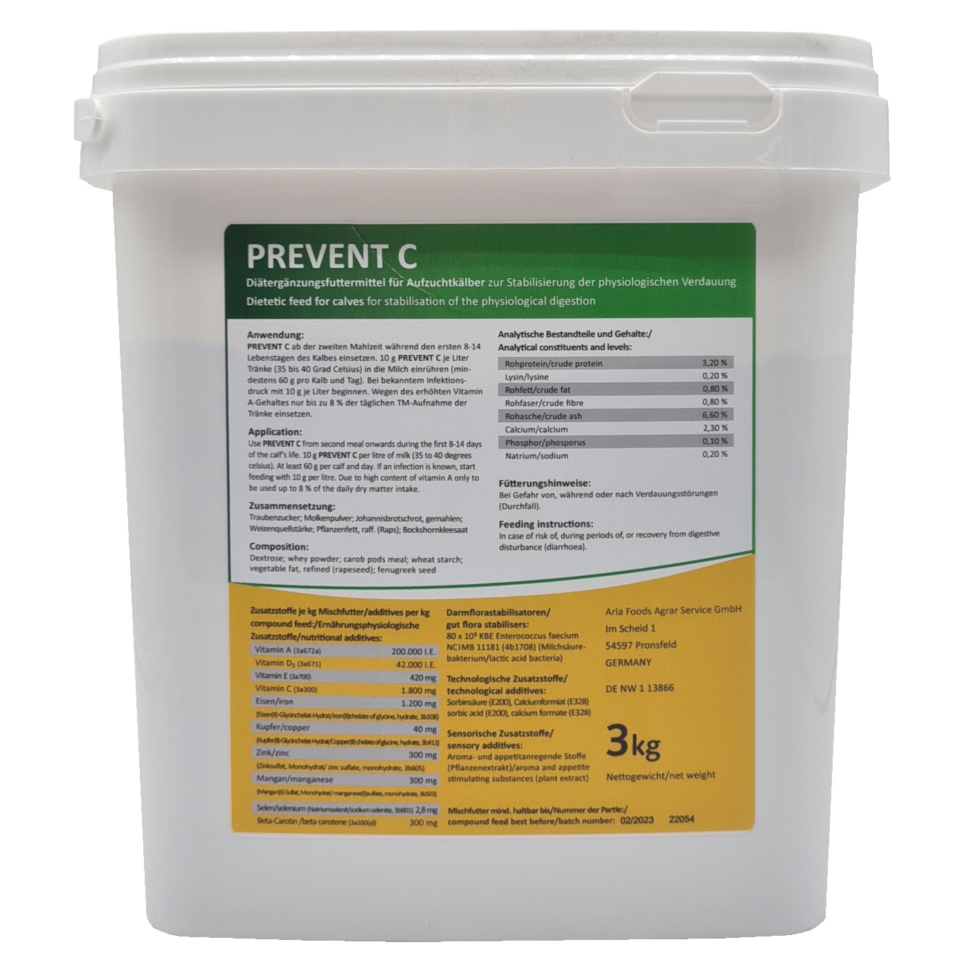 70022200 Prevent C 3kg Kälberstarter