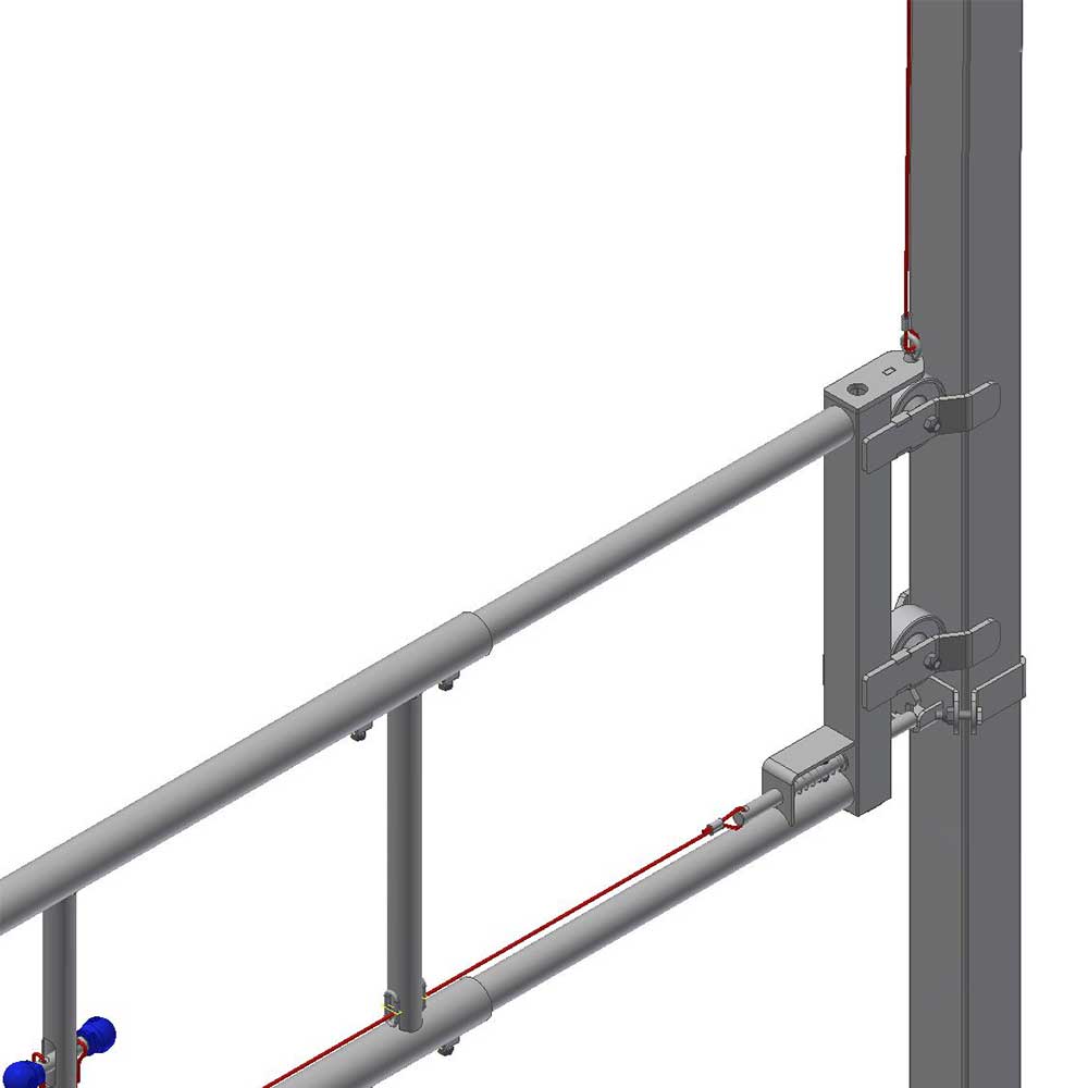 2-rohrige Abtrennung L.V.2, 2,4-3,4m für Hubtor
