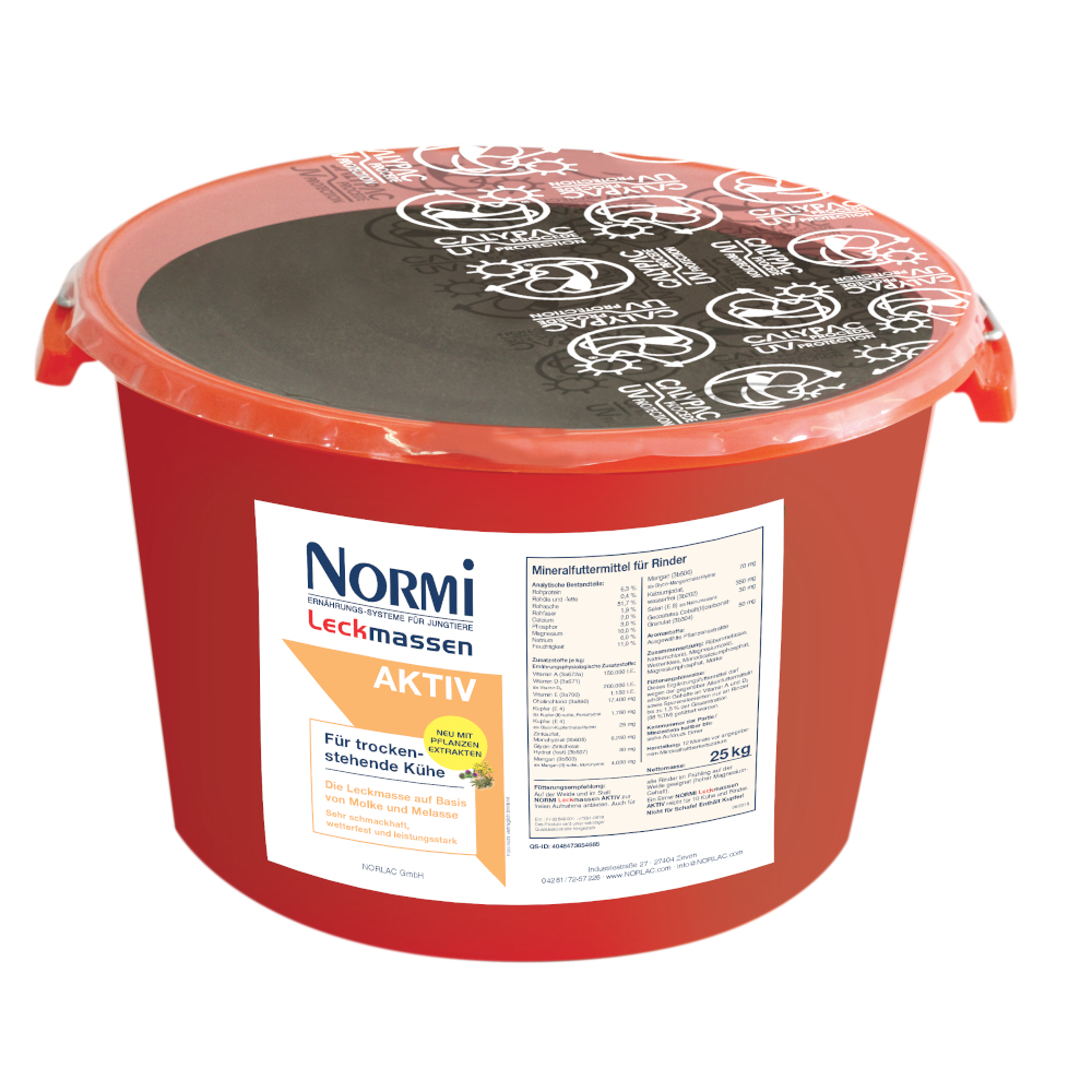 NORMI® Leckmasse AKTIV | 25 kg | für trockenstehende Milchkühe
