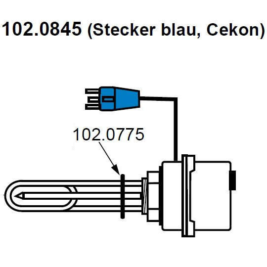 551660-3 Suevia Model 303 Heizung 3000 Watt 230V(Stecker blau, Cekon)