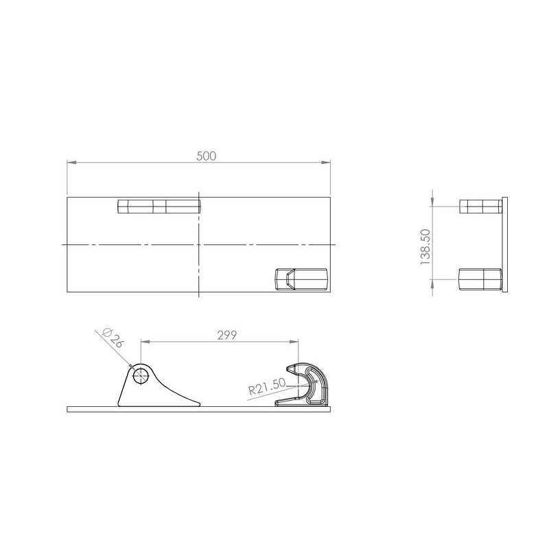 Kuppelplattensatz für Frontladergeräte | rechts und links | 500 mm