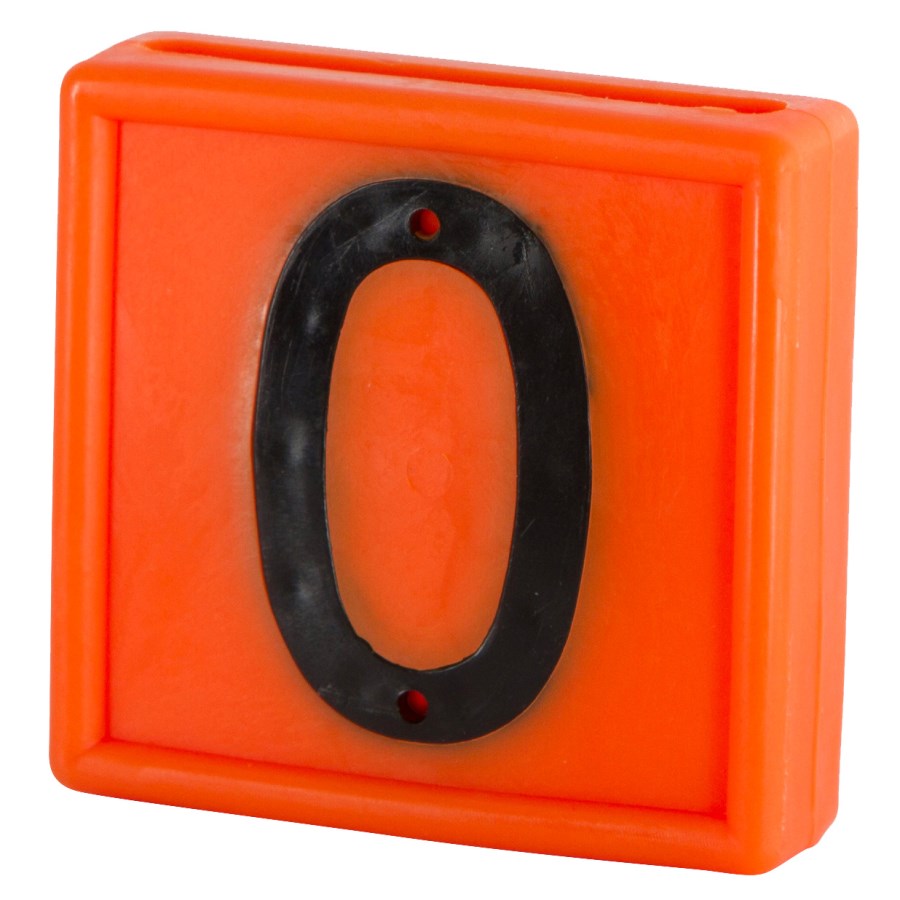 Nummernblock 10 St. zum einschlaufen in Halsband bis 40 mm orange
