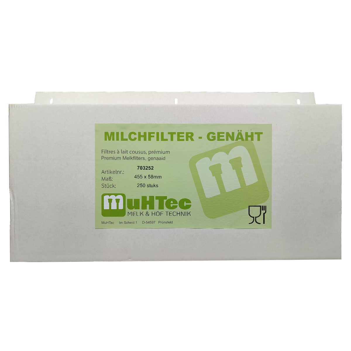 703252 Filterschlauch genäht 455x58mm 250 St. Milchfilter