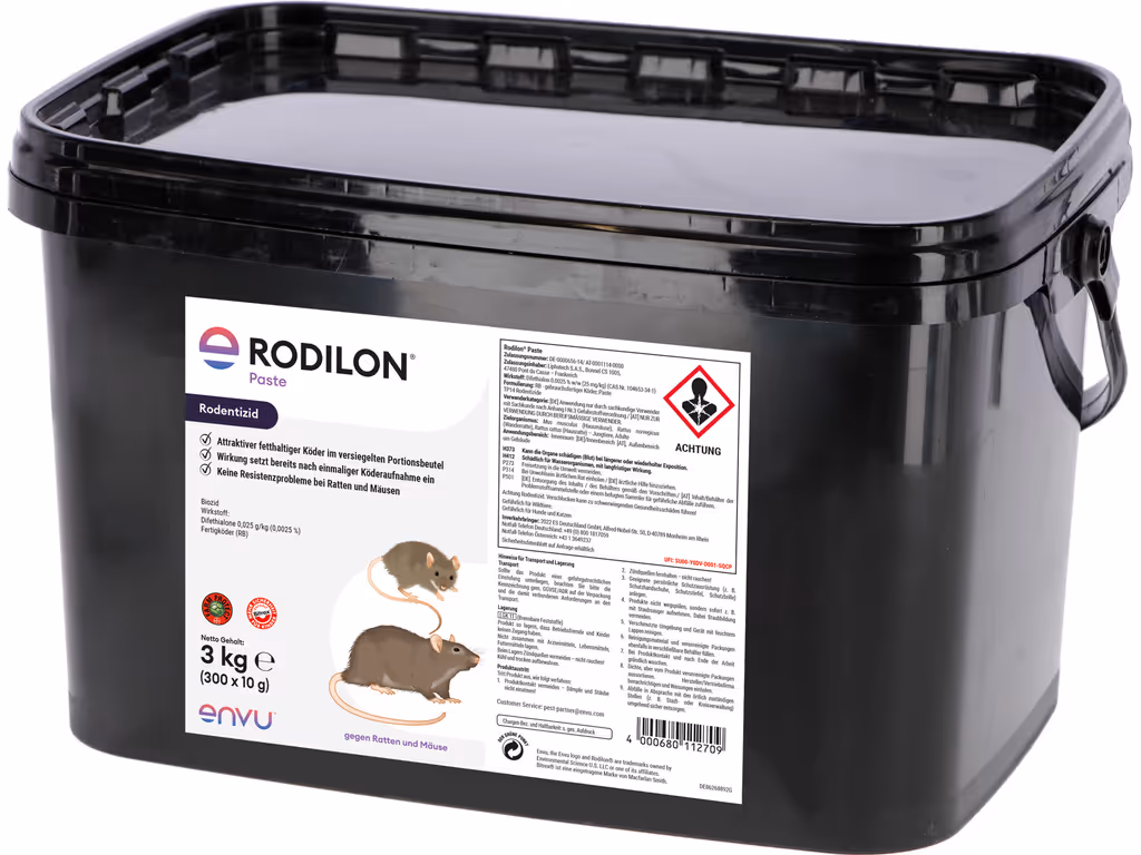 Rodilon® Paste | 300 x 10 g | Ratten- und Mäuseköderpaste