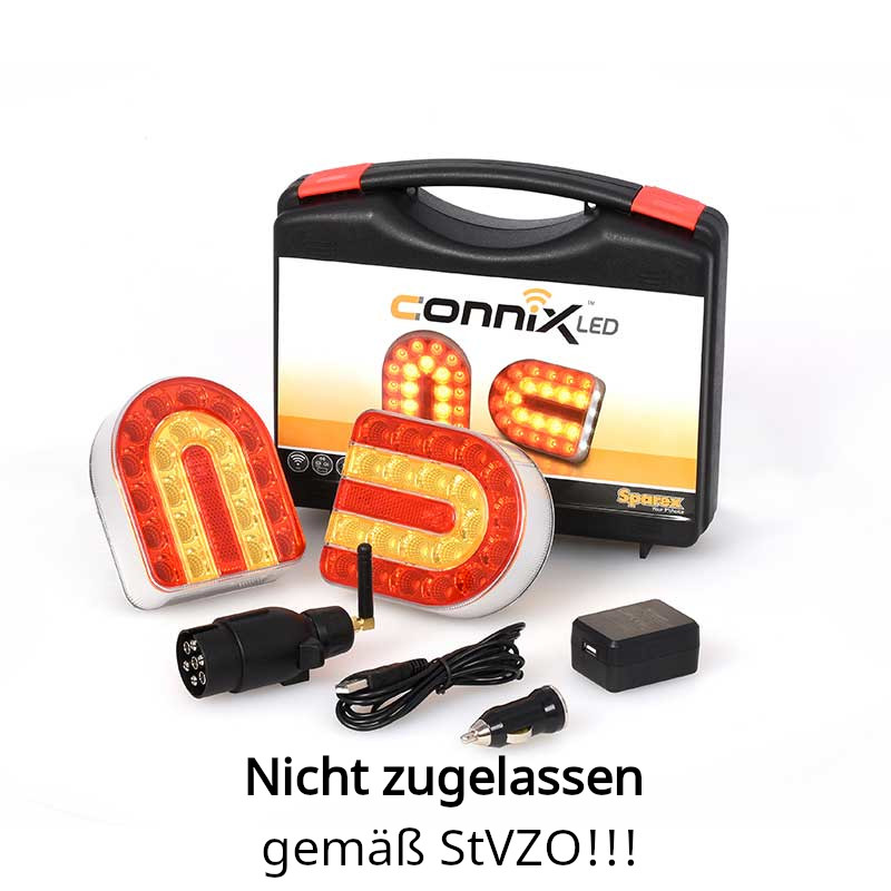 Connix Funk Leuchtensatz -Kabellose LED-Beleuchtung für Anhänger, Befestigung durch Magnet Connix Funk Leuchtensatz -Kabellose LED-Beleuchtung für Anhänger, Befestigung durch Magnet
