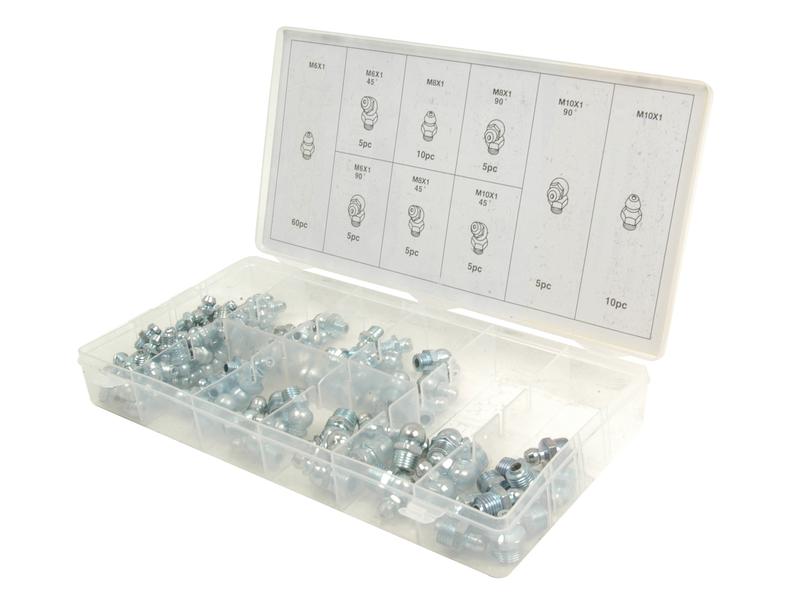 Schmiernippel metrisch Set | 110 Teile