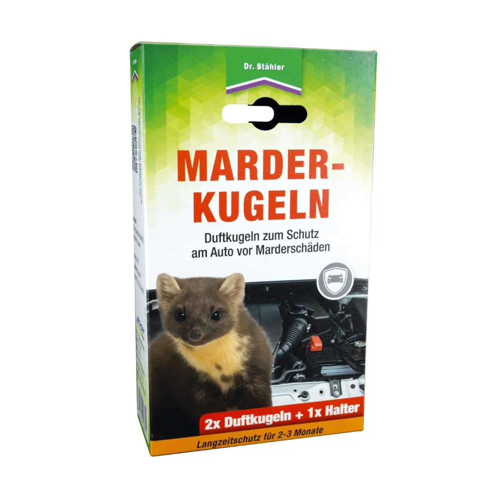 Marderkugeln | 2 Stück mit Halter | Marderschutz fürs Auto