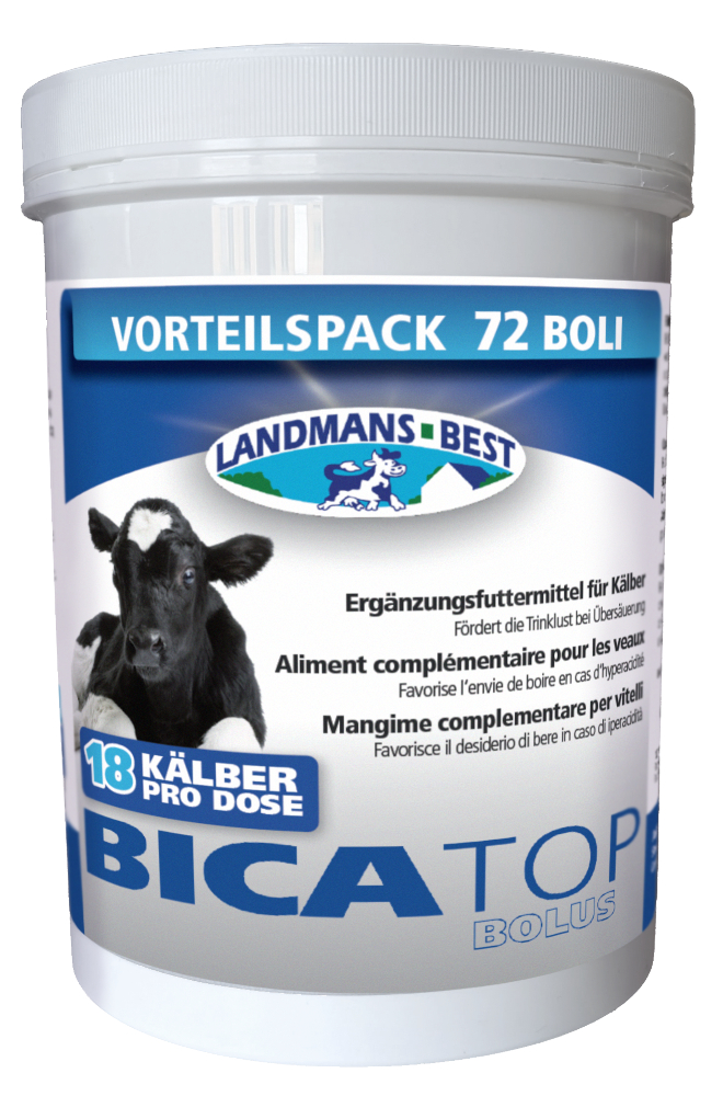 BICATOP Bicarbonat Bolus (72 Boli) – gegen Übersäuerung & Durchfall | LANDMANS BEST