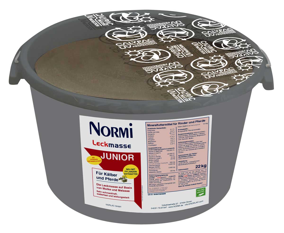 Normi Leckmasse Junior für Kälber und Jungrinder 22kg Normi Leckmasse Junior für Kälber und Jungrinder 22kg