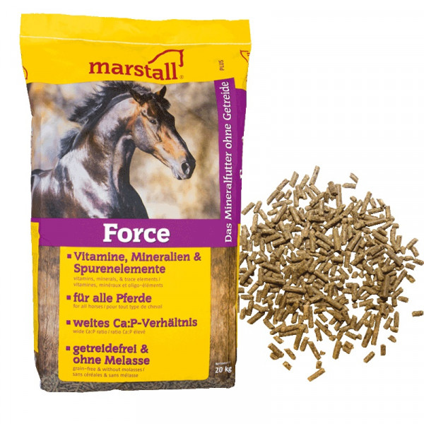 marstall Force Mineralfutter 20 kg-Sack Mineralfuttermittel Pellets für Pferde
