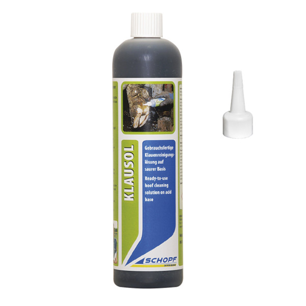 Klausol - Gebrauchsfertige Reinigungslösung auf saurer Basis für Klauen 1.000 ml
